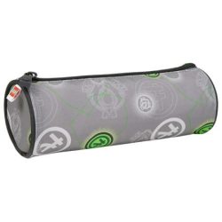 LEGO Tolltartó, henger alakú, cipzáras, LEGO "Ninjago Elemental Master of Energy", szürke-mintás