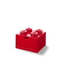 LEGO Tárolódoboz íróasztalra, fiókos, LEGO "Brick 2x2", piros LEGO Tárolódoboz íróasztalra, fiókos, LEGO "Brick 2x2", piros