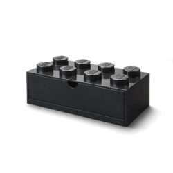 LEGO Tárolódoboz íróasztalra, fiókos, LEGO "Brick 4x2", fekete LEGO Tárolódoboz íróasztalra, fiókos, LEGO "Brick 4x2", fekete