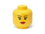 LEGO Tárolódoboz, fej, nagy, LEGO, Girl LEGO Tárolódoboz, fej, nagy, LEGO, Girl