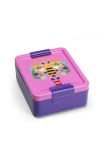 LEGO Uzsonnás doboz, LEGO "Bee", lila-rózsaszín-mintás LEGO Uzsonnás doboz, LEGO "Bee", lila-rózsaszín-mintás