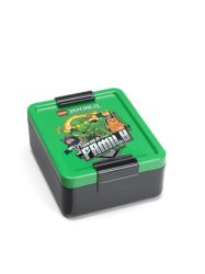 LEGO Uzsonnás doboz, LEGO "Ninjago", zöld-fekete-mintás LEGO Uzsonnás doboz, LEGO "Ninjago", zöld-fekete-mintás
