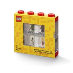 LEGO Gyűjtődoboz, minifiguráknak, 8 rekesz, LEGO, piros