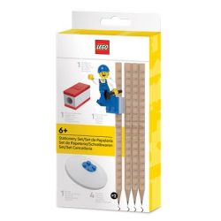 LEGO Grafitceruza szett, HB, hegyezővel, radírral, mini figurával, LEGO