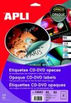 APLI Etikett, CD/DVD, A4, teljes lefedettségű, matt, APLI "Mega" APLI Etikett, CD/DVD, A4, teljes lefedettségű, matt, APLI "Mega"