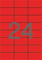 APLI Etikett, 70x37 mm, színes, APLI, piros, 2400 etikett/csomag APLI Etikett, 70x37 mm, színes, APLI, piros, 2400 etikett/csomag