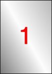   APLI Etikett, 210x297 mm, poliészter, időjárásálló, APLI, ezüst, 100 etikett/csomag