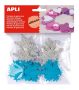  APLI Moosgumi, öntapadó, hópihe, glitteres, APLI Creative "Eva Sheets", kék és ezüst színek
