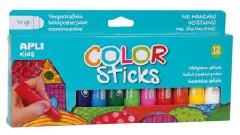 APLI Tempera kréta készlet, APLI Kids "Color Sticks", 12 különböző szín APLI Tempera kréta készlet, APLI Kids "Color Sticks", 12 különböző szín