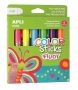   APLI Tempera kréta készlet, APLI Kids "Color Sticks Fluor", 6  fluoreszkáló szín