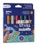   APLI Tempera kréta készlet, APLI Kids "Color Sticks Metallic", 6 különböző metál szín