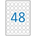   APLI Etikett, 30 mm kör, poliészter, időjárásálló, fehér, APLI, 960 etikett/csomag
