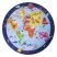 APLI Puzzle, kör alakú, 48 darabos, APLI Kids "Circular Puzzle", világtérkép