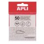   APLI Öntapadó jegyzettömb, átlátszó, vízálló, 75x75 mm, 50 lap, APLI, víztiszta