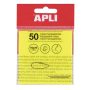   APLI Öntapadó jegyzettömb, átlátszó, vízálló, 75x75 mm, 50 lap, APLI, sárga