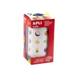   APLI Fejlesztő matricák, 20mm, gyümölcs, APLI Kids "Stickers", vegyes minták, 900 etikett/tekercs