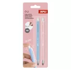   APLI Töltőceruza, HB, nyomógombos, APLI "Infinite Click", kék és rózsaszín