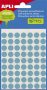   APLI Etikett, 8 mm kör, kézzel írható, színes, APLI, kék, 288 etikett/csomag