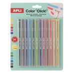   APLI Utántöltő színes töltőceruza készlethez, APLI "Color Click", 24 db, 12 szín