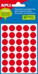 APLI Etikett, 13 mm kör, kézzel írható, színes, APLI, piros, 175 etikett/csomag APLI Etikett, 13 mm kör, kézzel írható, színes, APLI, piros, 175 etikett/csomag