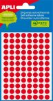 APLI Etikett, 8 mm kör, kézzel írható, színes, APLI, neon piros, 288 etikett/csomag APLI Etikett, 8 mm kör, kézzel írható, színes, APLI, neon piros, 288 etikett/csomag