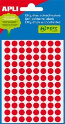 APLI Etikett, 8 mm kör, kézzel írható, színes, APLI, neon piros, 288 etikett/csomag APLI Etikett, 8 mm kör, kézzel írható, színes, APLI, neon piros, 288 etikett/csomag