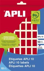 APLI Etikett, 12x18 mm, kézzel írható, színes, kerekített sarkú, APLI, piros, 448 etikett/csomag APLI Etikett, 12x18 mm, kézzel írható, színes, kerekített sarkú, APLI, piros, 448 etikett/csomag