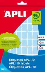 APLI Etikett, 25x40 mm, kézzel írható, színes, kerekített sarkú, APLI, zöld, 128 etikett/csomag