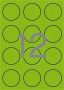   APLI Etikett, 60 mm kör, színes, APLI, neon zöld, 240 etikett/csomag