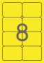   APLI Etikett, 99,1x67,7 mm, színes, kerekített sarkú, APLI, neon sárga, 160 etikett/csomag