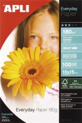 APLI Fotópapír, tintasugaras, 10x15 cm, 180 g, fényes, APLI "Everyday"
