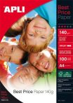 APLI Fotópapír, tintasugaras, A4, 140 g, fényes, APLI "Best Price" APLI Fotópapír, tintasugaras, A4, 140 g, fényes, APLI "Best Price"