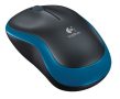   LOGITECH Egér, vezeték nélküli, optikai, közepes méret, USB, LOGITECH "M185", kék