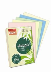 REY Másolópapír, színes, A4, 80 g, 5x100 lap, REY "Adagio", pasztell mix REY Másolópapír, színes, A4, 80 g, 5x100 lap, REY "Adagio", pasztell mix