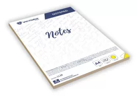 VICTORIA OFFICE Jegyzettömb, A4, 5x50 lap, négyzetrácsos, VICTORIA OFFICE, sárga