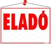 . Információs tábla, 35x25 cm, "Eladó"