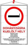 . Információs tábla, 21x31 cm, többnyelvű, "Dohányzásra kijelölt hely" . Információs tábla, 21x31 cm, többnyelvű, "Dohányzásra kijelölt hely"