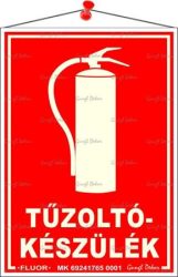 . Információs tábla, 12,5x17,5 cm, fluoreszkáló, utánvilágítós, "Tűzoltókészülék" . Információs tábla, 12,5x17,5 cm, fluoreszkáló, utánvilágítós, "Tűzoltókészülék"