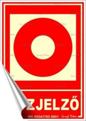 . Információs matrica, 12,5x17,5 cm, fluoreszkáló, utánvilágítós, "Tűzjelző" . Információs matrica, 12,5x17,5 cm, fluoreszkáló, utánvilágítós, "Tűzjelző"