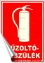   . Információs matrica, 12,5x17,5 cm, fluoreszkáló, utánvilágítós, "Tűzoltókészülék"