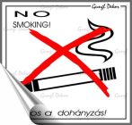 . Információs matrica, 8,7x8,3 cm, "Tilos a dohányzás!" . Információs matrica, 8,7x8,3 cm, "Tilos a dohányzás!"