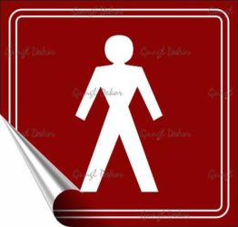 . Információs matrica, 8,7x8,3 cm, toalett, férfi szimbólum, burgundi vörös/fehér . Információs matrica, 8,7x8,3 cm, toalett, férfi szimbólum, burgundi vörös/fehér