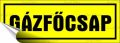 . Információs matrica, 14x5 cm, "Gázfőcsap"
