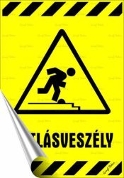 . Információs matrica, 25x17,5 cm, "Botlásveszély" . Információs matrica, 25x17,5 cm, "Botlásveszély"