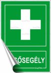 . Információs matrica, 11,6x16,6 cm, "Elsősegély" . Információs matrica, 11,6x16,6 cm, "Elsősegély"