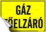 . Információs matrica, 11,6x16,6 cm, "Gáz főelzáró" . Információs matrica, 11,6x16,6 cm, "Gáz főelzáró"