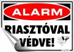 . Információs matrica, 11,6x16,6 cm, "Riasztóval védve" . Információs matrica, 11,6x16,6 cm, "Riasztóval védve"