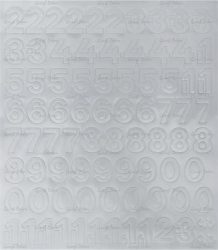 . Öntapadós matrica, 2 cm-es, számlap, fehér . Öntapadós matrica, 2 cm-es, számlap, fehér