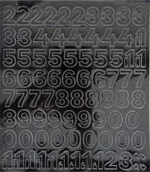 . Öntapadós matrica, 2 cm-es, számlap, fekete . Öntapadós matrica, 2 cm-es, számlap, fekete