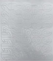 . Öntapadós matrica, 3 cm-es, számlap, fehér . Öntapadós matrica, 3 cm-es, számlap, fehér